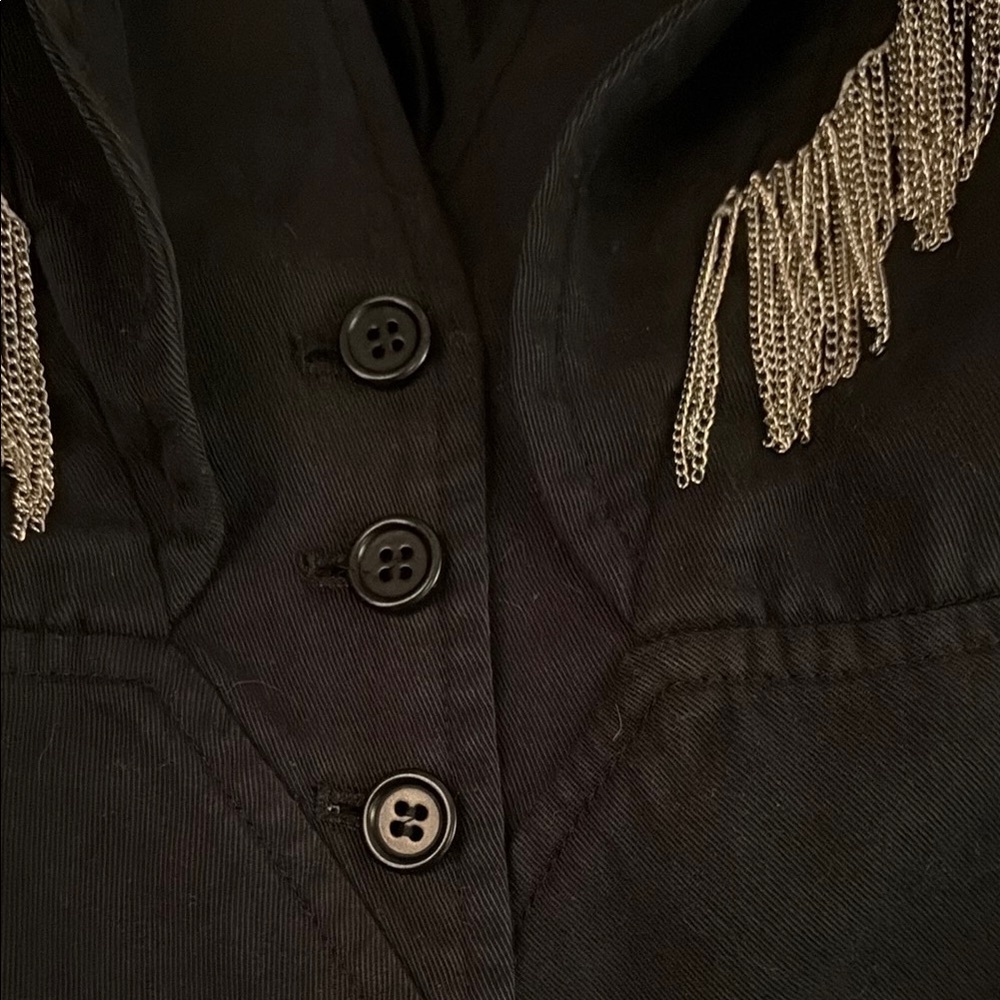 Isabel Marant Black Vest with Fringe Detail - Picture 9 of 15
